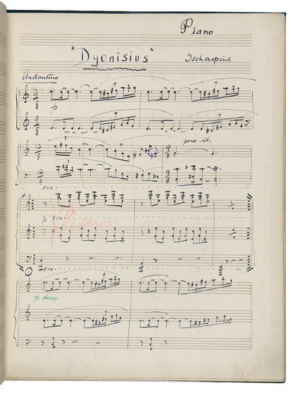 An important and rare collection of working music scores from the personal collection of Anna Pavlova.