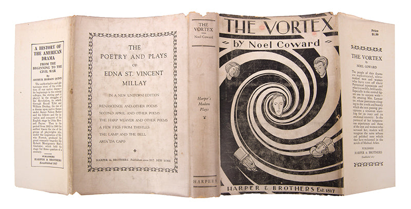 A first edition of The Vortex by Noël Coward, inscribed  to Frank Vreeland, drama critic for New YOrk newspapers and a member of Paramount Pitctures editorial board, 1925 