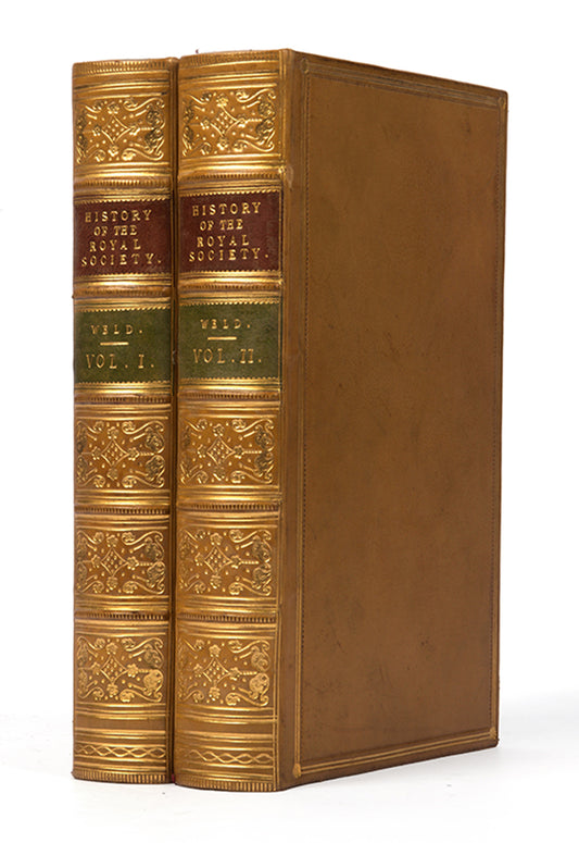 First edition of Charles Richard Weld's A History of the Royal Society, published in 1848 and the first substantial history of the society as an organisaion.