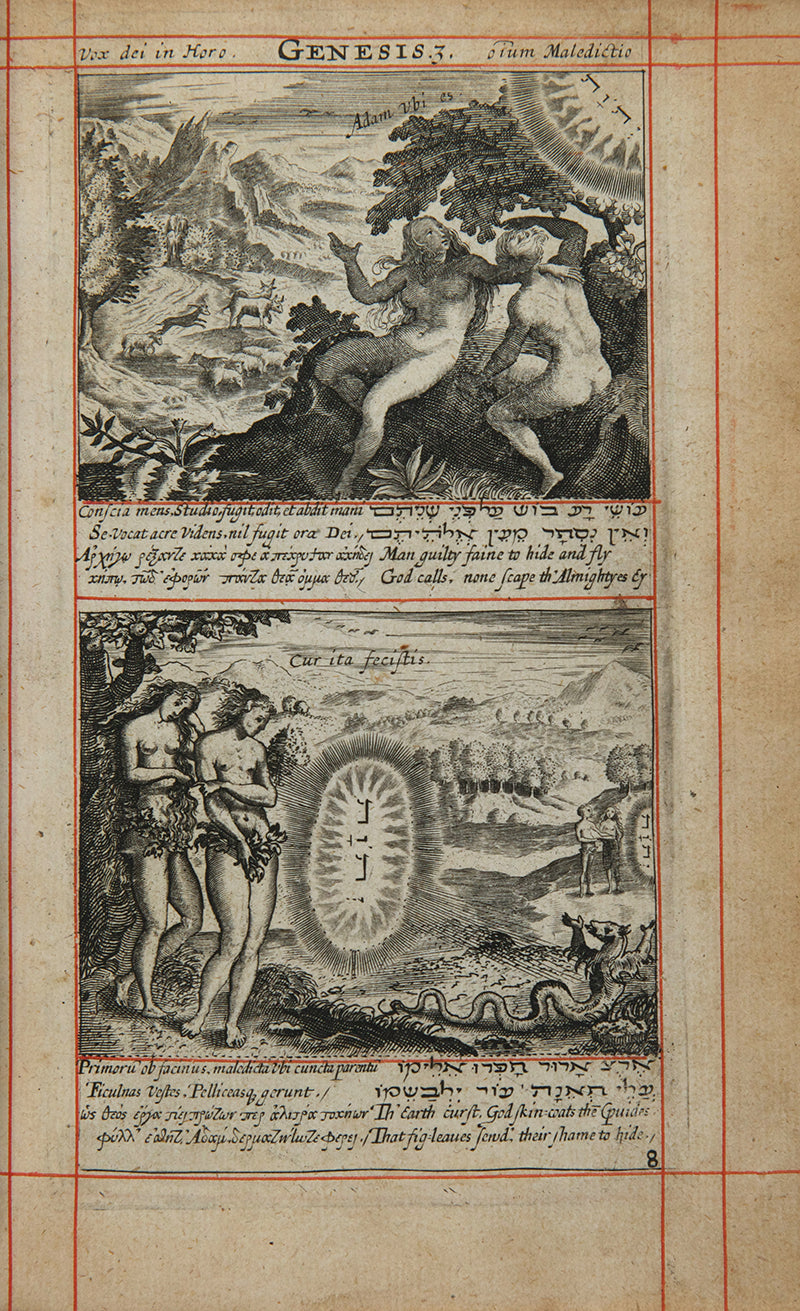 A fine King James pocket Bible pritned the year of the Restoration of King Charles II in 1660 and extra-illustrated with 140 engraved plates