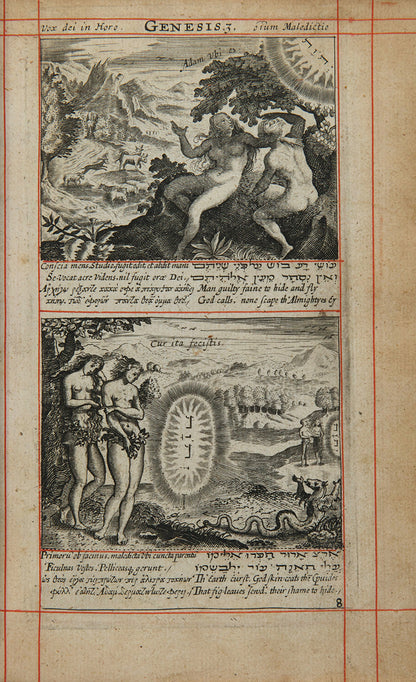 A fine King James pocket Bible pritned the year of the Restoration of King Charles II in 1660 and extra-illustrated with 140 engraved plates