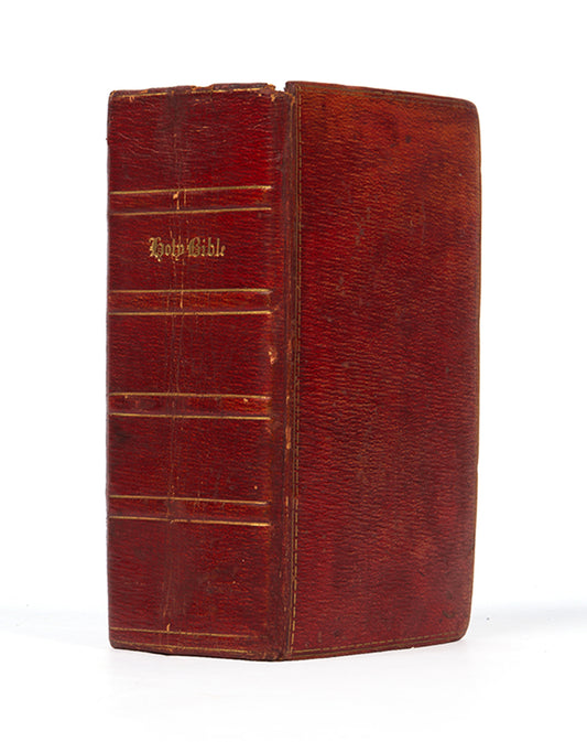 A handsome Georgian stereotype Bible, bound in contemporary red morocco gilt.