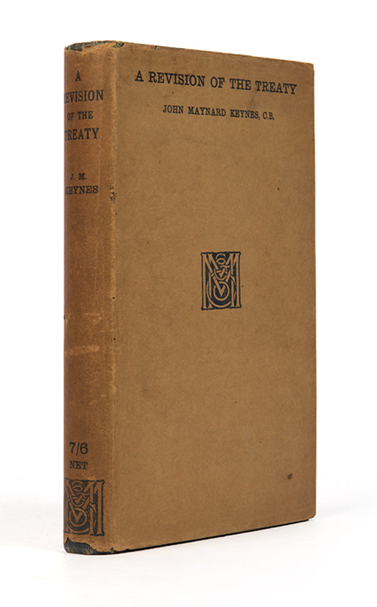 The first edition of J.M. Keynes' A Revision of the Treaty, which continued to advocate for a reduction of German reparations liable under the terms of the Versailles settlement