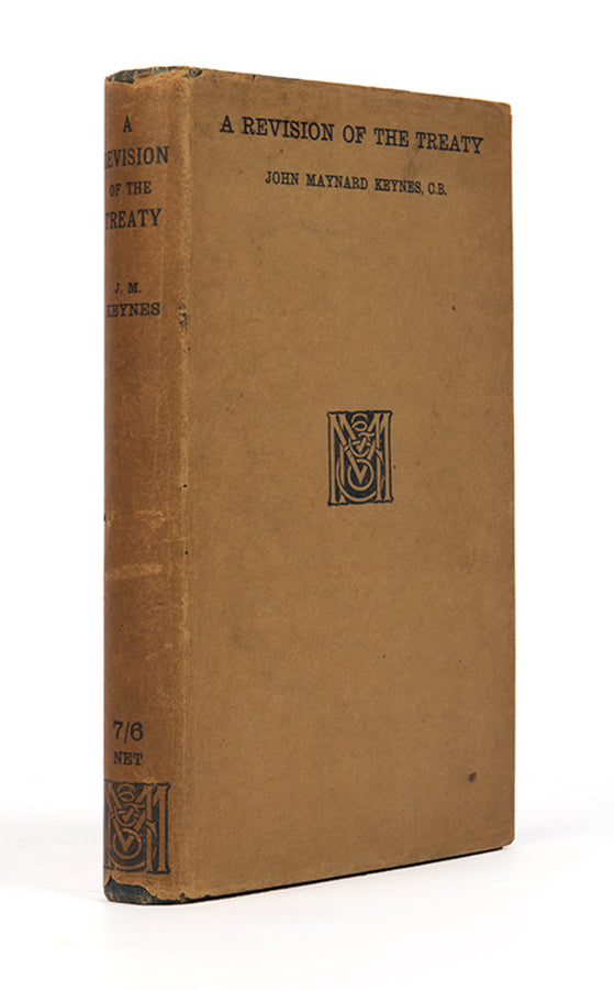 The first edition of J.M. Keynes' A Revision of the Treaty, which continued to advocate for a reduction of German reparations liable under the terms of the Versailles settlement