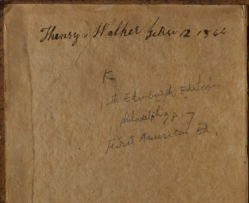 The elusive first American edition of Adam Smith's first book, The Theory of Moral Sentiments, published by Anthony Finley in Philadelphia in 1817