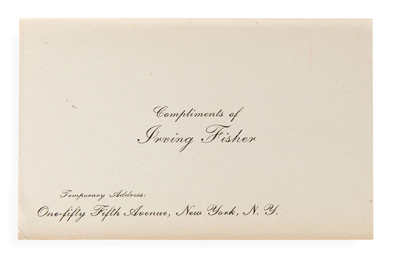 An inscribed presentation copy of Irving Fisher's important work elaborating on his theory of Money Illusion