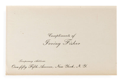 An inscribed presentation copy of Irving Fisher's important work elaborating on his theory of Money Illusion