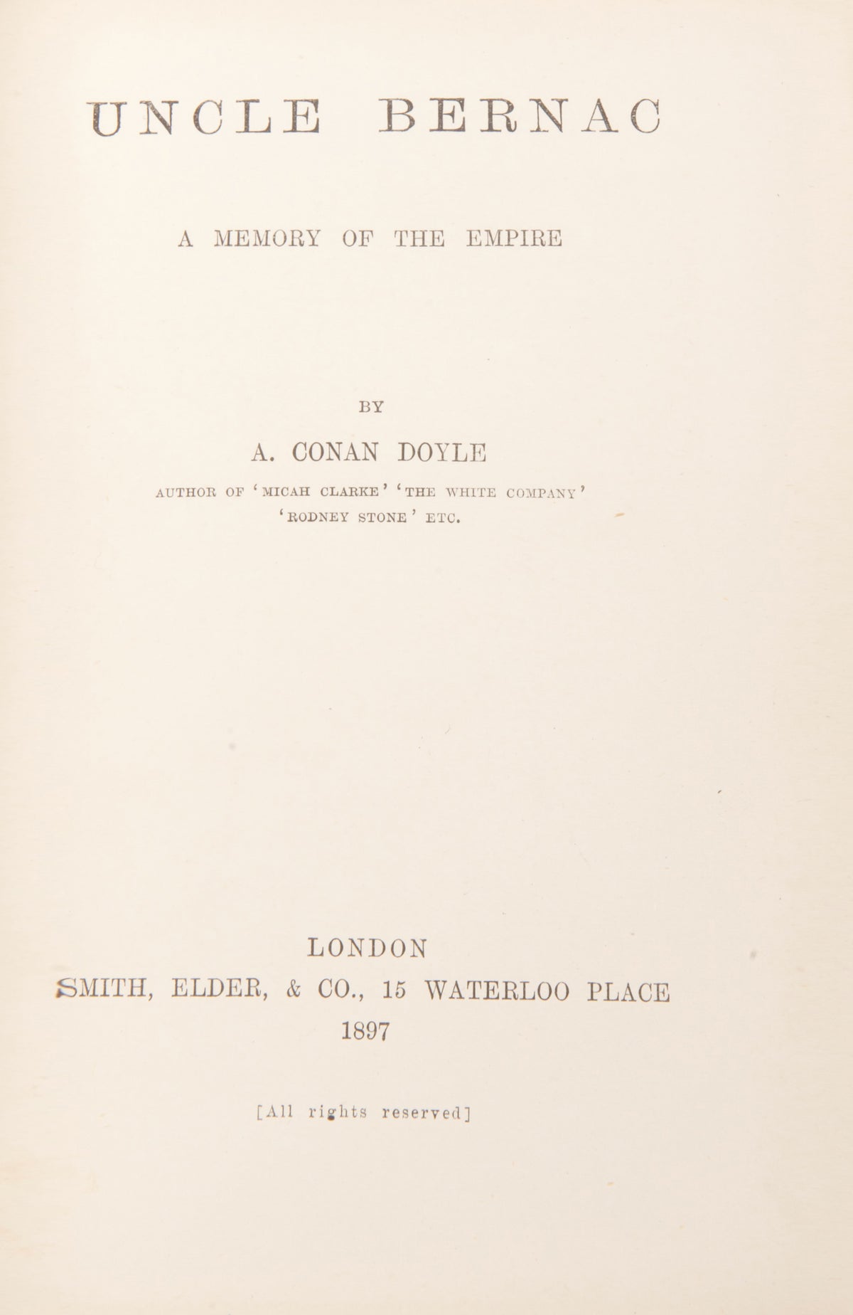 A fine collection of 13 first edition titles by Arthur Conan Doyle, including 7 Sherlock Holmes books, bound in full blue morocco and half red morocco gilt