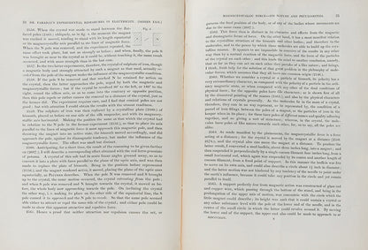 The rare offprint of the twenty-second publication in Michael Faraday's Experimental Researches in Electricity, a presentation copy inscribed by the author to astronomer Thomas Romney Robinson.