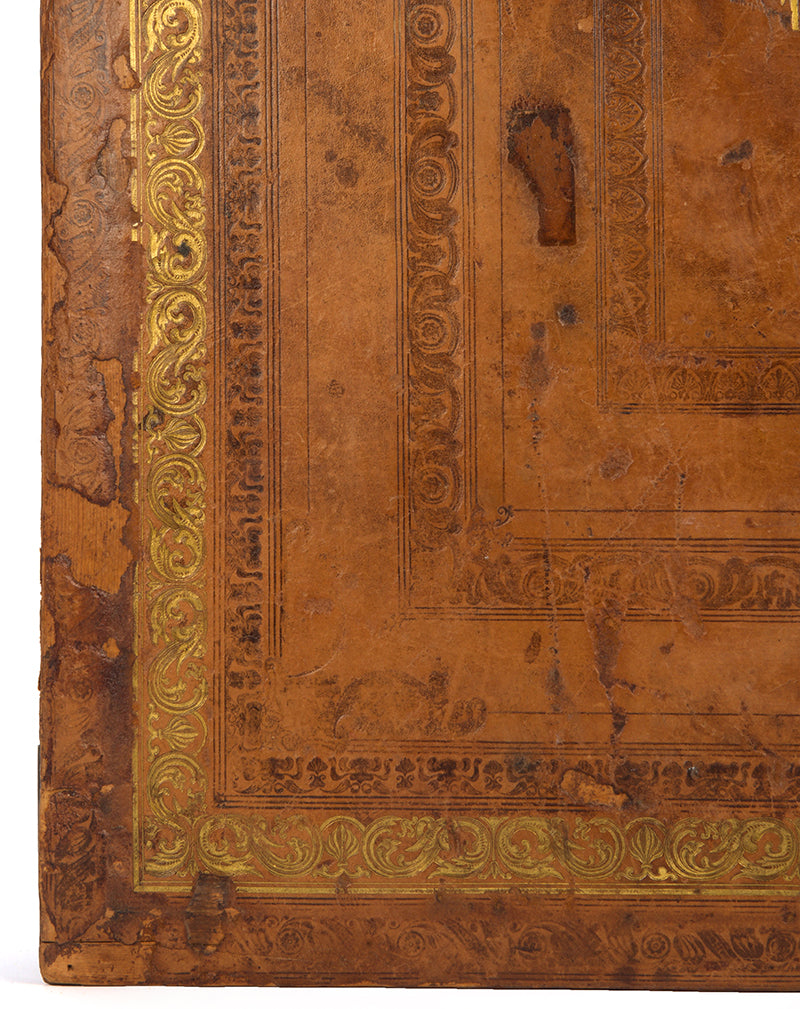 21 oritingal illustrations on bone forming a series presented in a bespoke presentation portfolio from North India around 1840.