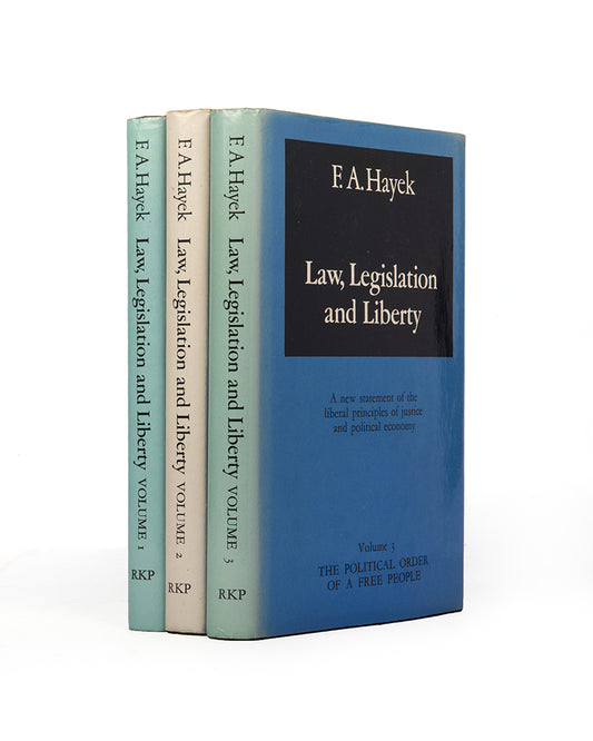 First edition, first impressions of Friedrich August von Hayek's treatise Law, Legislation and Liberty