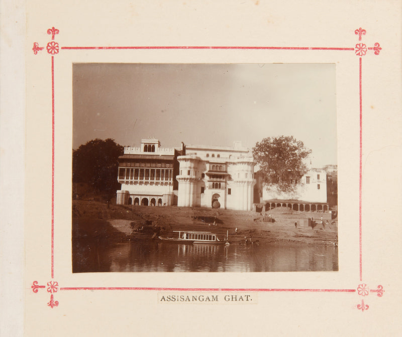 Views of Benares from the River Side, Presented by the Maharajah of Benares, with 20 albumen prints of the Ghats of Benares along with a portrait of Maharajah Prabhu Singh.