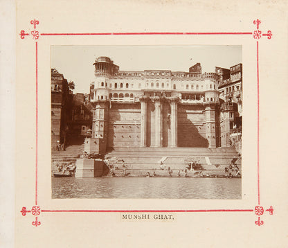 Views of Benares from the River Side, Presented by the Maharajah of Benares, with 20 albumen prints of the Ghats of Benares along with a portrait of Maharajah Prabhu Singh.