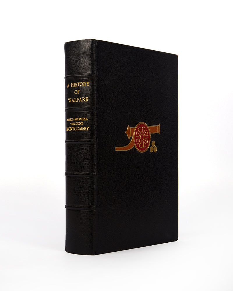 An very good copy of Field Marshall Montgomery's History of Warfare, signed by the author, bound in black Niger by Zaehnsdorf