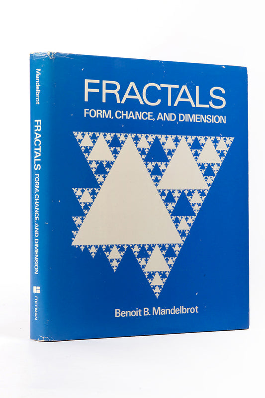 First English language edition, first printing, of the book that introduced Benoit Mandelbrot's revolutionary fractal mathematics to the world, Fractals: Form, Chance & Dimension, 1977.