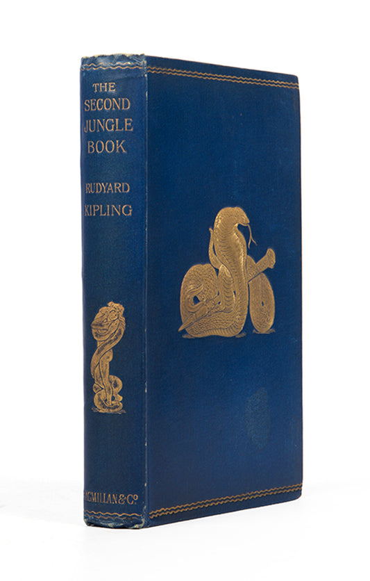Lovely copy of The Second Jungle Book by Rudyard Kipling, First edition, in Very Good condition with the gilt pictorial front cover in excellent condition