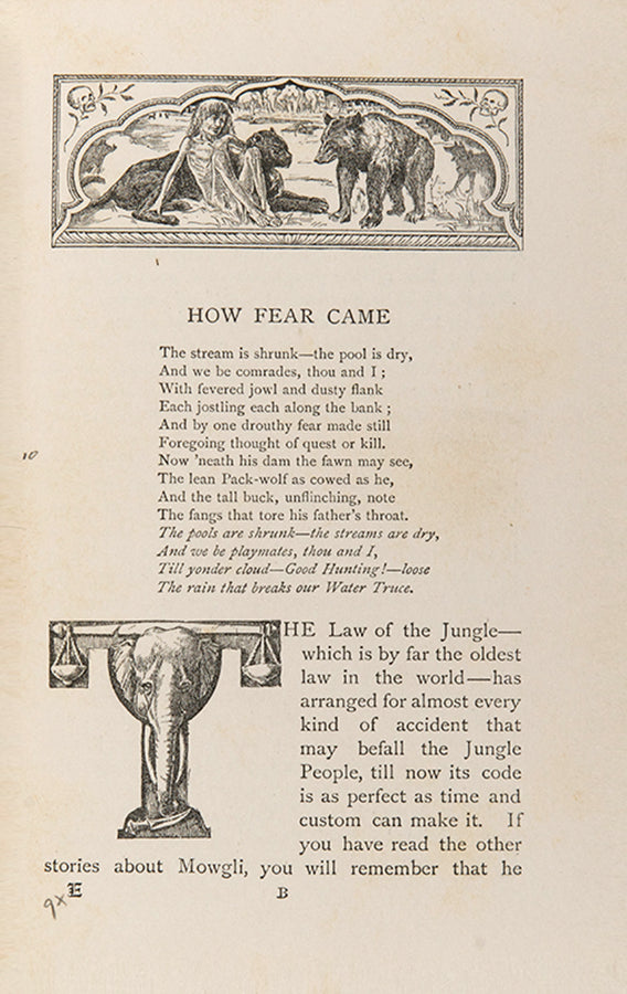 Lovely copy of The Second Jungle Book by Rudyard Kipling, First edition, in Very Good condition with the gilt pictorial front cover in excellent condition