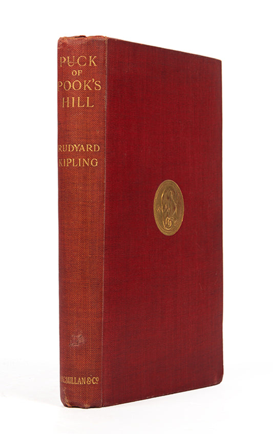 A collection of ten short stories, this is a very good first edition copy of Kipling's Puck of Pook's hill, with the publisher's original red cloth