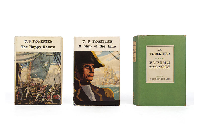 First editions of the complete Hornblower novels, with two vols signed by the author.