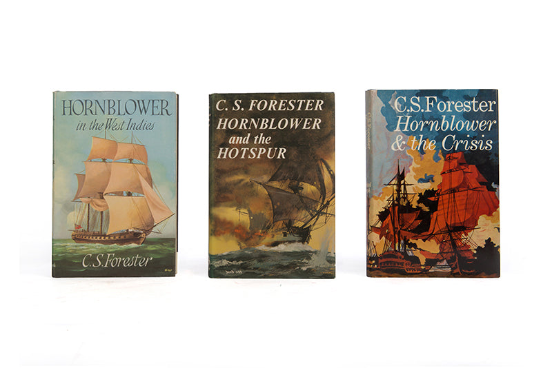 First editions of the complete Hornblower novels, with two vols signed by the author.