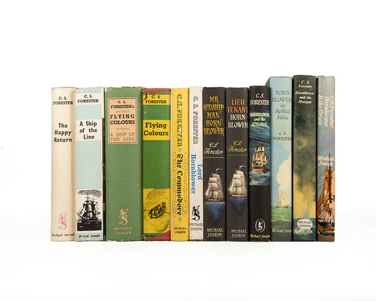 First editions of the complete Hornblower novels, with two vols signed by the author.