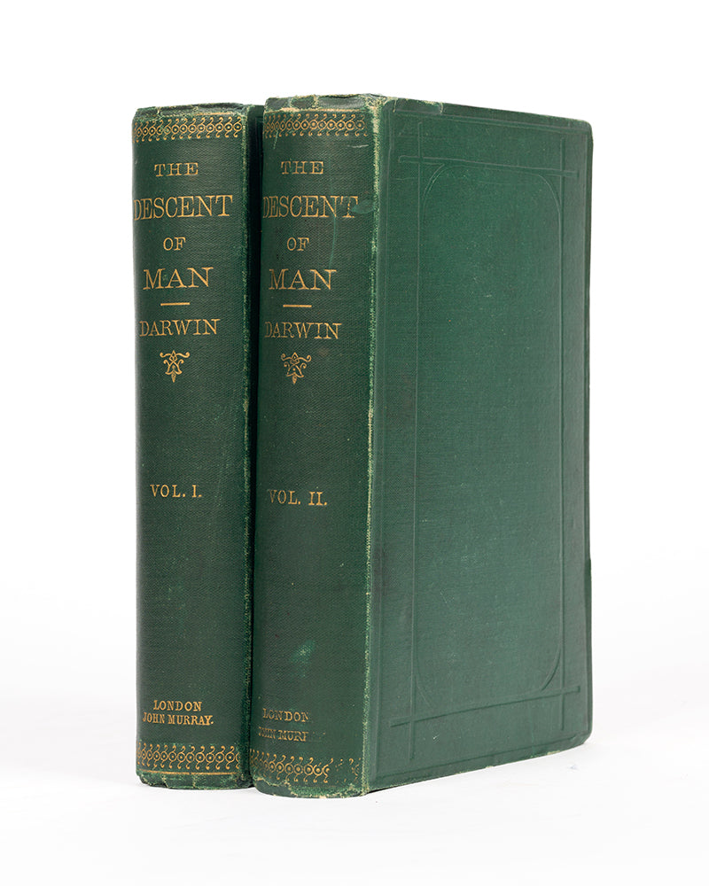 The first edition, first issue of Charles Darwin's Descent of Man, the first appearance of the word evolution in his published works. A very attractive copy in the original cloth.