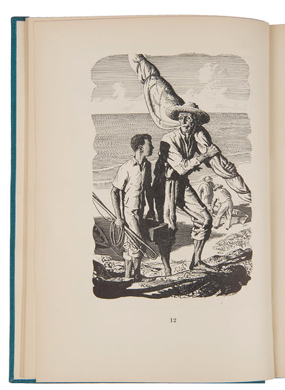 First illustrated edition of The Old Man and the Sea by Ernest Hemingway.