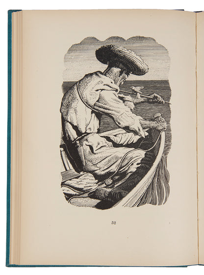 First illustrated edition of The Old Man and the Sea by Ernest Hemingway.