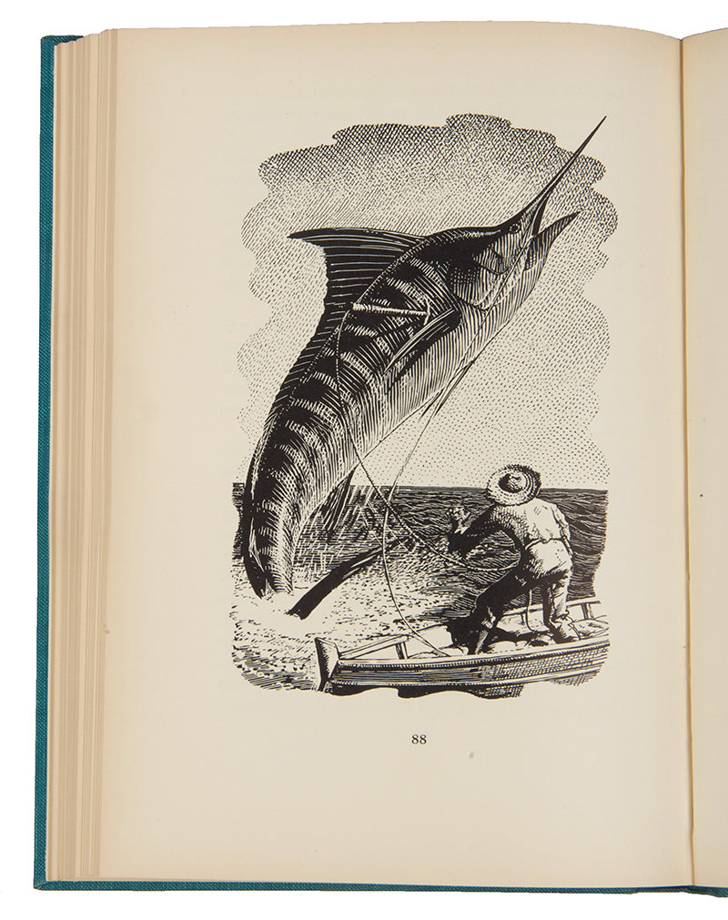 First illustrated edition of The Old Man and the Sea by Ernest Hemingway.