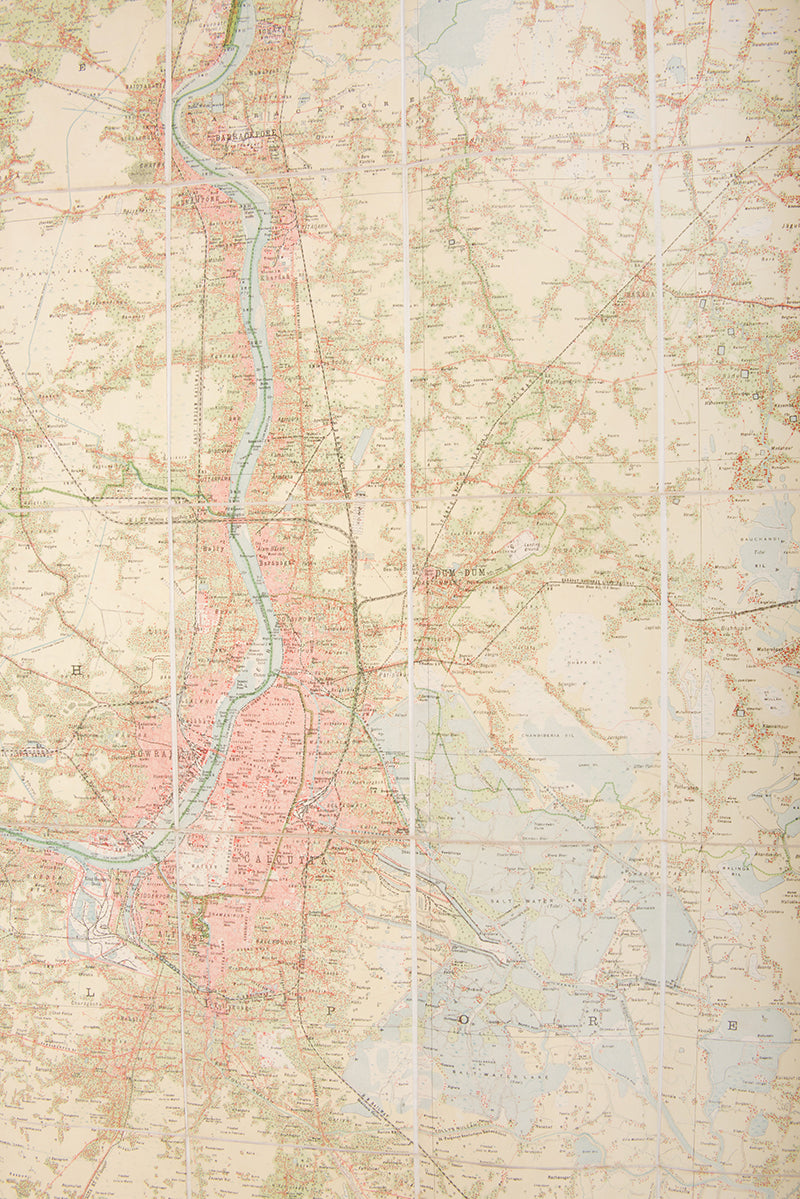 Calcutta and Surrounding Country map by Charles Henry Dudley Ryder, a scarce second edition of this map of the city.