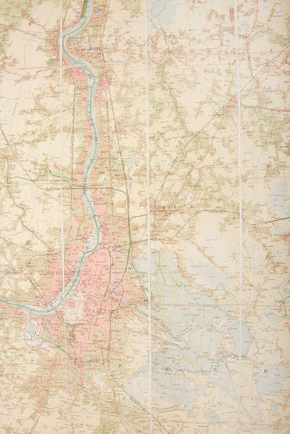 Calcutta and Surrounding Country map by Charles Henry Dudley Ryder, a scarce second edition of this map of the city.