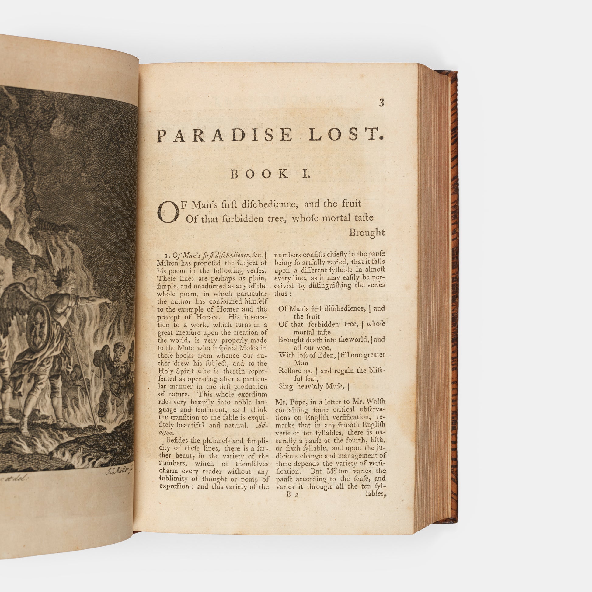 A handsome copy of John Milton's famed work, Paradise Lost.