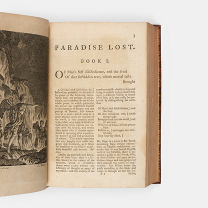 A handsome copy of John Milton's famed work, Paradise Lost.