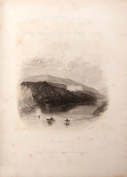 A handsome large octavo edition of the Poetical Works of Sir Walter Scott illustrated with engraved plates after J.M.W. Turner