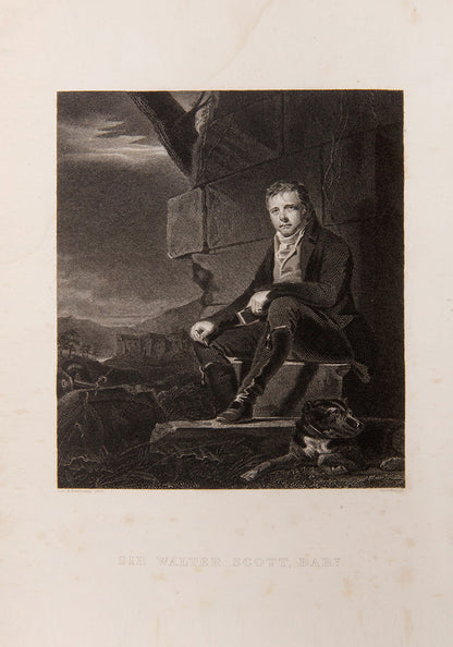 A handsome large octavo edition of the Poetical Works of Sir Walter Scott illustrated with engraved plates after J.M.W. Turner