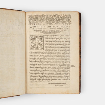 First edition in English of Pliny's Natural History, translated by Philemon Holland.