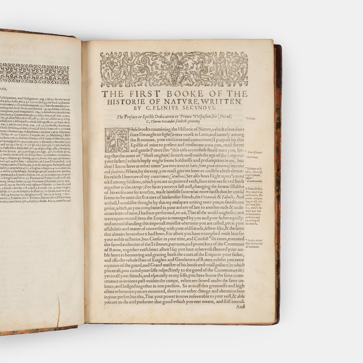 First edition in English of Pliny's Natural History, translated by Philemon Holland.