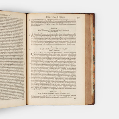 First edition in English of Pliny's Natural History, translated by Philemon Holland.