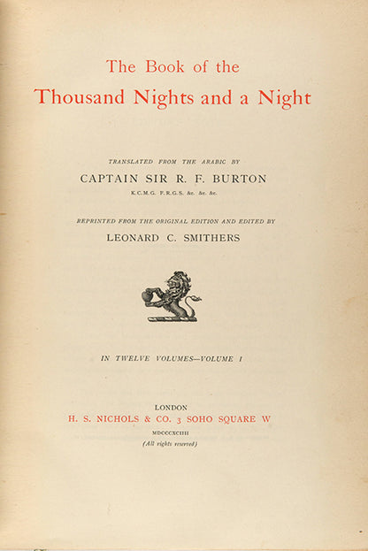 The Book of the Thousand Nights and a Night.