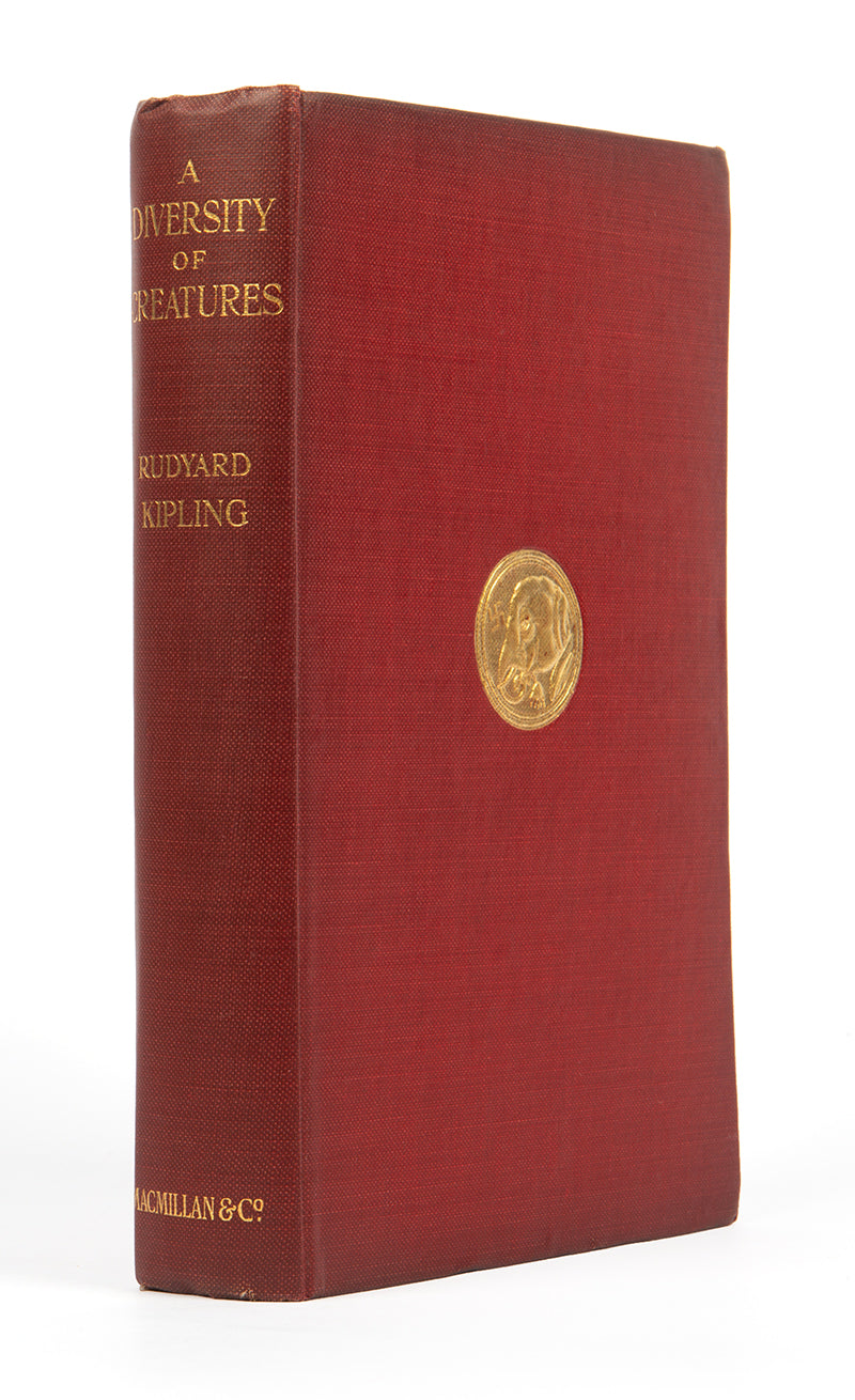 A diversity of creatures by Rudyard Kipling first edition in red cloth hardback with the original dust jacket a collection of prose intermingled with verse