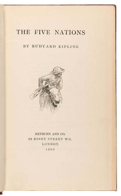 Rudyard Kipling's The five nations is a first edition copy in hardback, a collection poetry which celebrate British imperialism, British soldiers and tales for children 