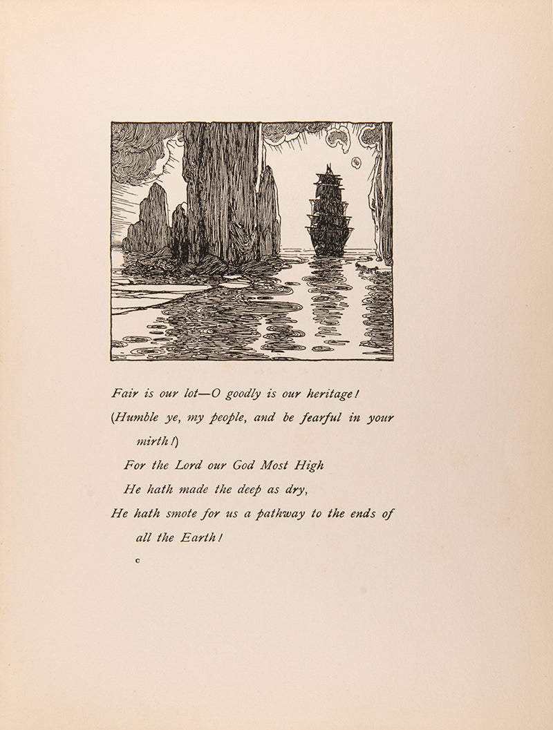 First trade edition of A song of the English by Rudyard Kipling with thirty tipped in colour plates by W Heath Robinson, in very good condition