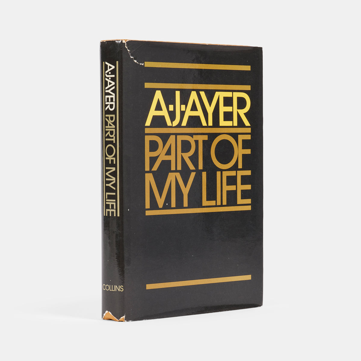 The first edition of Freddie Ayer's Part of My Life, inscribed by him in pen to the front free endpaper