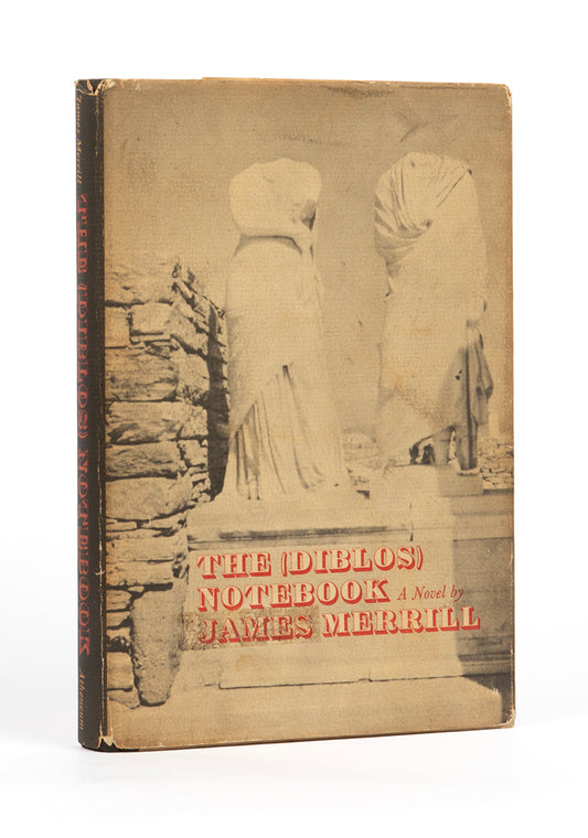 Very good copy of The Diblos notebook, inscribed by author James Merrill to his lover Peter Gillis on title page
