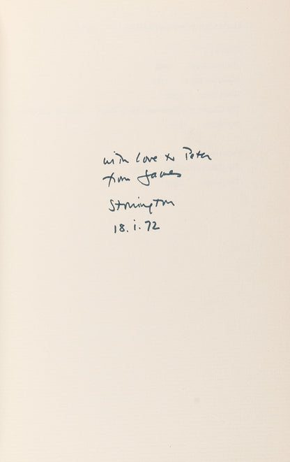 The Country of a Thousand Years of Peace, by James Merrill, first revised edition, inscribed by the author to his lover Peter Gillis