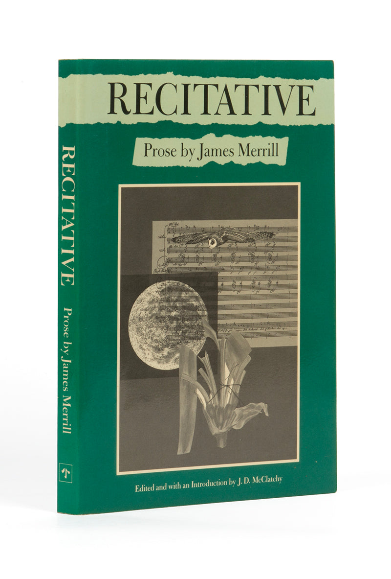 Fine copy of Recitative, by James Merrill, First edition, first printing copy, inscribed by author