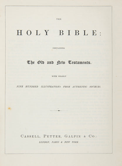 A handsome illustrated late Victorian family Bible according to the King James Version