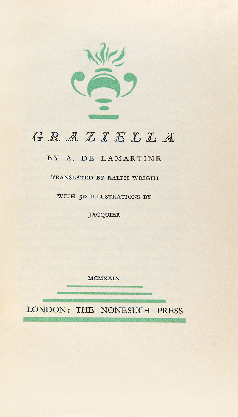 The Nonesuch Press edition of this novel originally published in France in 1852.
