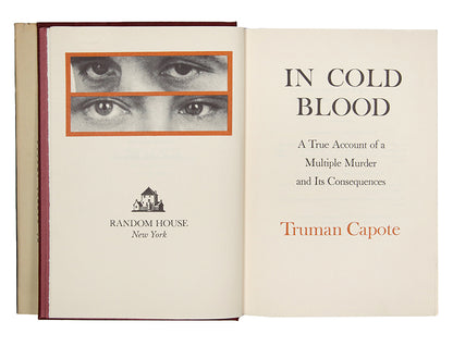 First edition of In Cold Blood by Truman Capote, inscribed by the author to Leslie Bricusse.