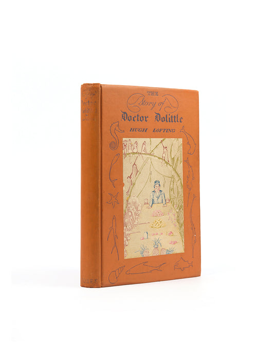 First edition, first printing of The story of Doctor Dolittle, by Hugh Lofting, with illustrations by the author, with a page each from original manuscript and the tls